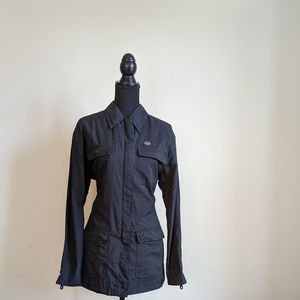 Harley Davidson Collared Long Sleeve Full Zip Shirt Size S.